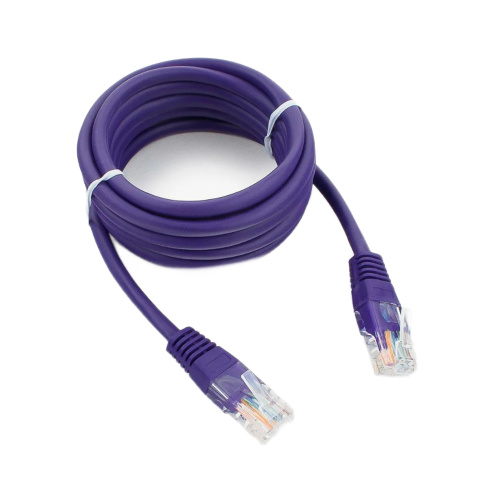 Патч-корд UTP Cablexpert кат.5e, 2м, литой, многожильный (фиолетовый)