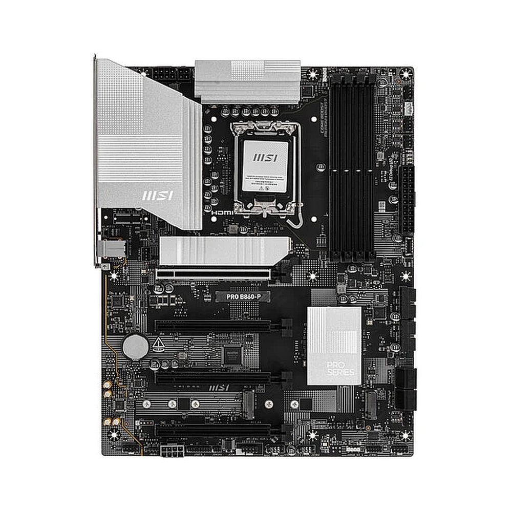 Материнская плата MSI PRO B860-P Soc-1851 Intel B860 4xDDR5 ATX AC`97 8ch(7.1) 5Gigabit RAID+HDMI+DP