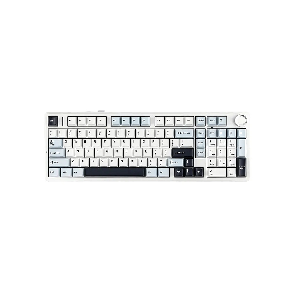 Клавиатура беспроводная Aula F99 Pro Smoke Blue (USB, Bluetooth/Радиоканал)