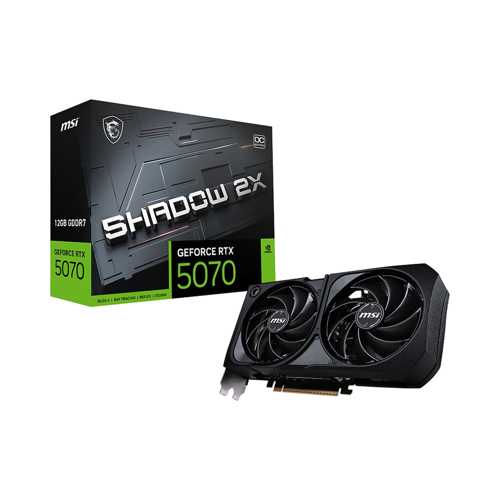 Видеокарта MSI GeForce RTX 5070 SHADOW 2X OC [RTX 5070 12G SHADOW 2X OC]