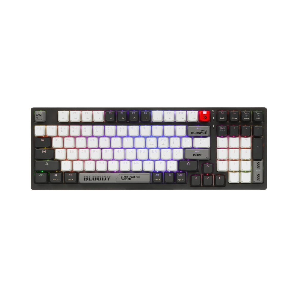 Клавиатура беспроводная A4Tech Bloody WS98, черный/серый