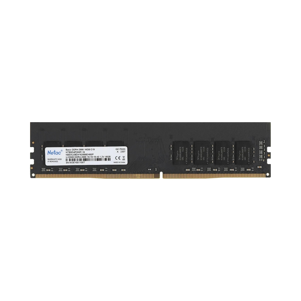 Оперативная память Netac Basic [NTBSD4P26SP-16 C19] 16GB D4