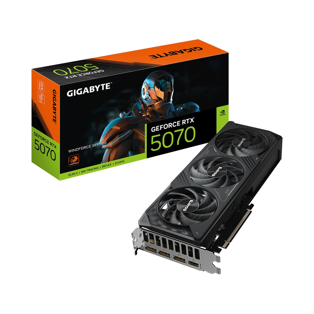 Видеокарта GIGABYTE GeForce RTX 5070 WINDFORCE SFF [GV-N5070WF3-12GD]