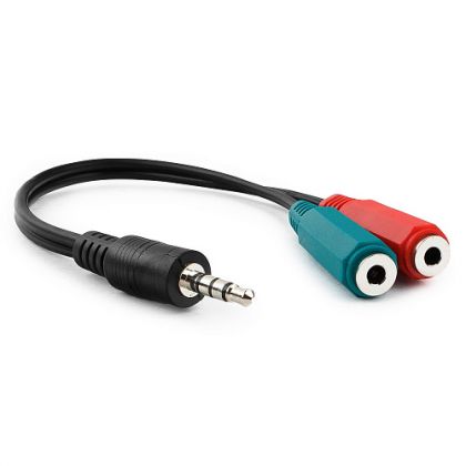 Кабель аудио-разветвитель 3.5 Jack(П) - 2х3.5 Jack(М) 0.2m