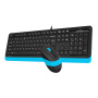 Клавиатура + мышь A4Tech Fstyler F1010 черный/синий