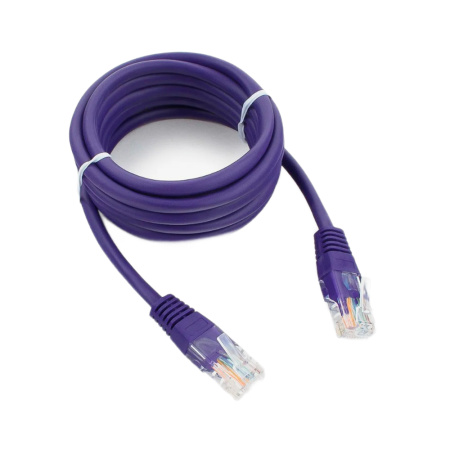Патч-корд UTP Cablexpert кат.5e, 2м, литой, многожильный (фиолетовый)