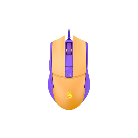 Мышь A4Tech Bloody L65 Max желтый/фиолетовый оптическая (12000dpi) USB