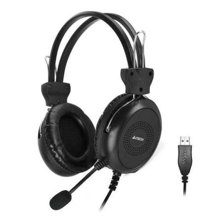 Наушники с микрофоном A4Tech HU-30 черный USB