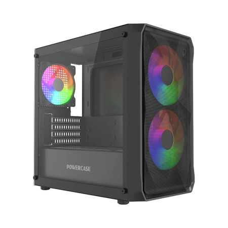 Корпус Powercase Mistral Micro A3B ARGB, черный