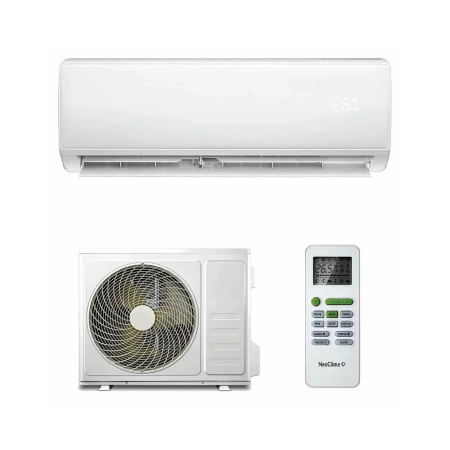 Cплит-система настенного типа Neoclima NS/NU-HAL24FWI32 инвертор, 24000 BTU, 70 м², 28 дБ, охлаждение, обогрев, осушение, белый