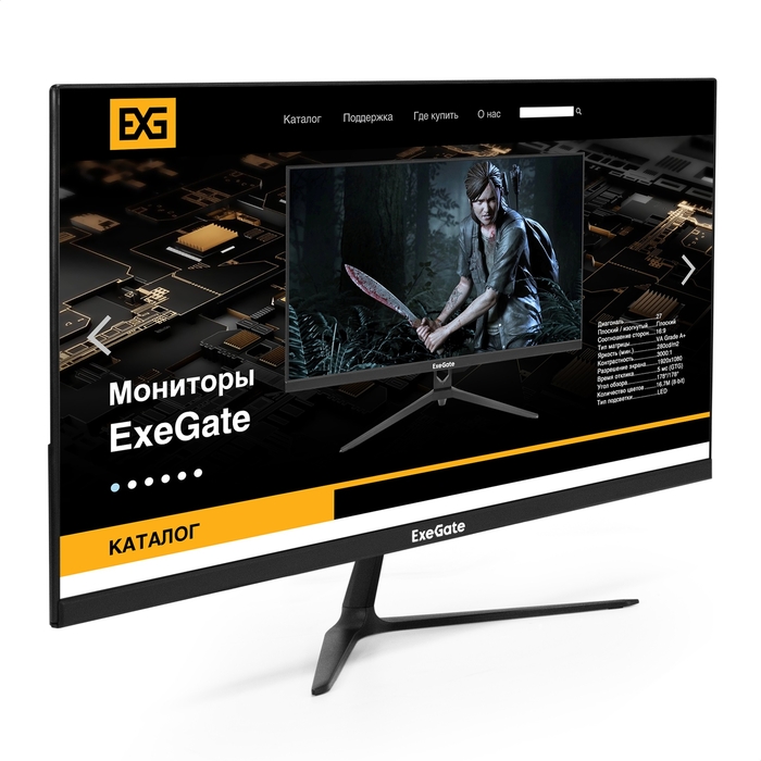 Монитор 21.5" ExeGate  ProSmart EV2207A [VA; 1920x1080; HDMI; 65Гц]