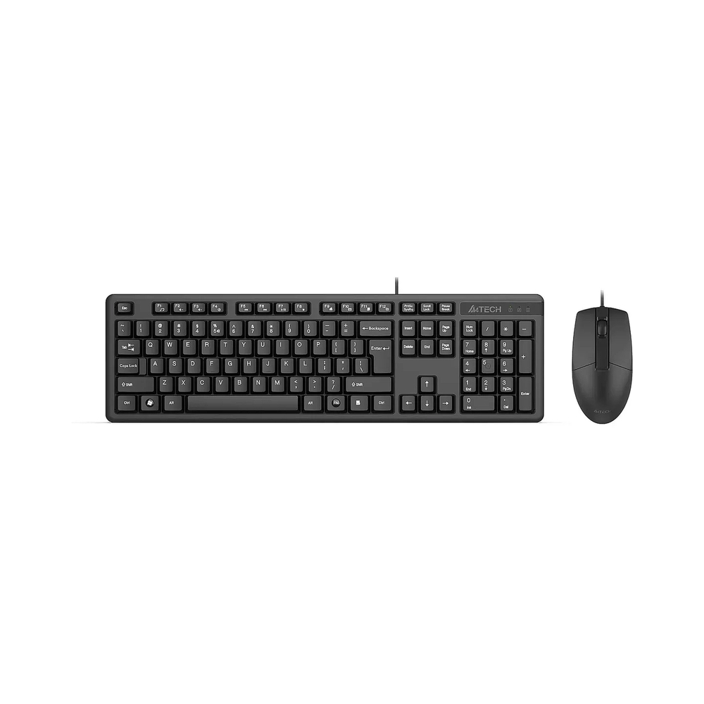 Клавиатура+мышь проводная A4Tech KK-3330, черный