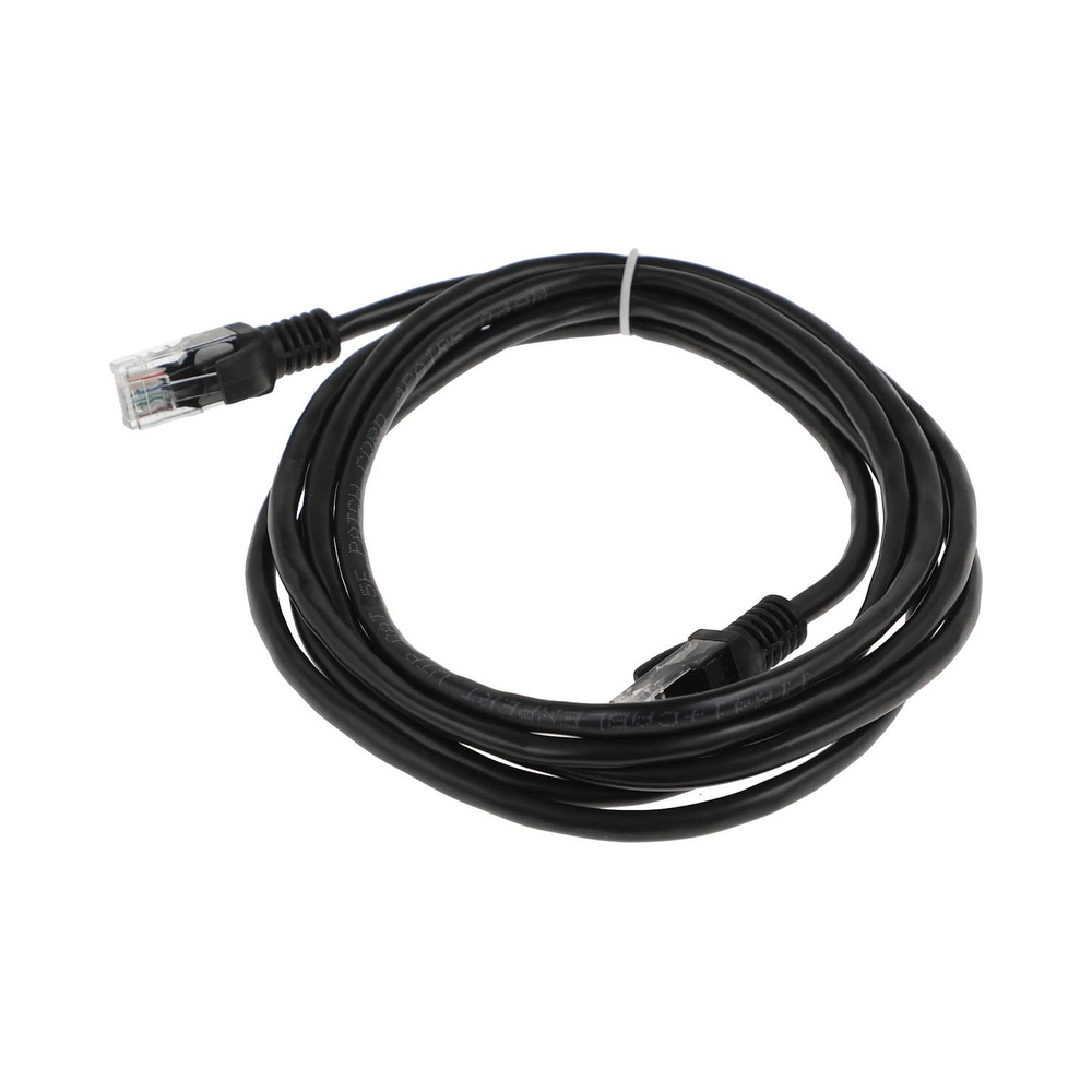 Патч-корд UTP Gembird PP12-2M/BK кат.5e, 2м, литой, многожильный (черный)