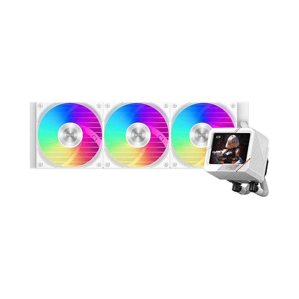 Система водяного охлаждения PCCooler GT360 ARGB Display, белый