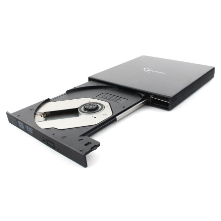 Внешний DVD-привод с интерфейсом USB Gembird DVD-USB-02 пластик, черный