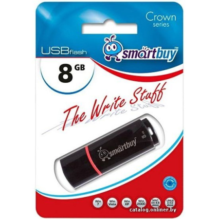 Флеш-накопитель Smartbuy 8Gb USB2.0 Crown Черный