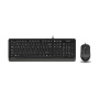 Клавиатура + мышь A4 Fstyler F1010 черный/серый USB Multimedia