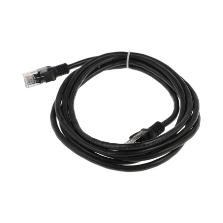 Патч-корд UTP Gembird PP12-2M/BK кат.5e, 2м, литой, многожильный (черный)