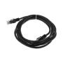 Патч-корд UTP Gembird PP12-2M/BK кат.5e, 2м, литой, многожильный (черный)